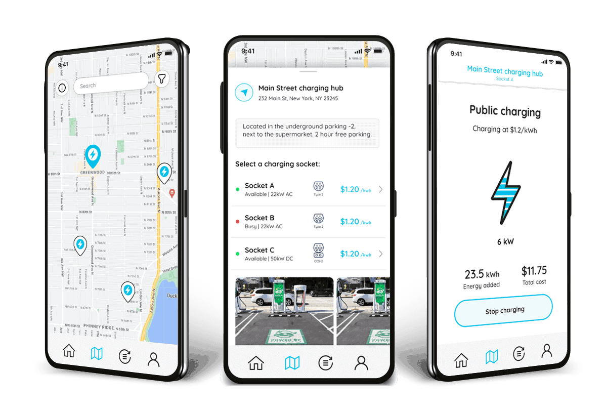 Wevo app EV public charging